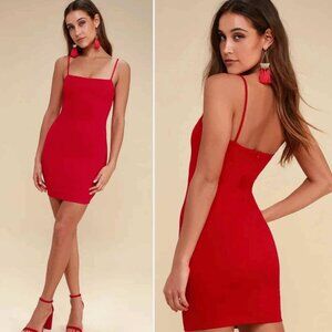Lulu's Flaunt It Red Mini Bodycon w/ shaping lining - Size XS *NWT* BRAND NEW
